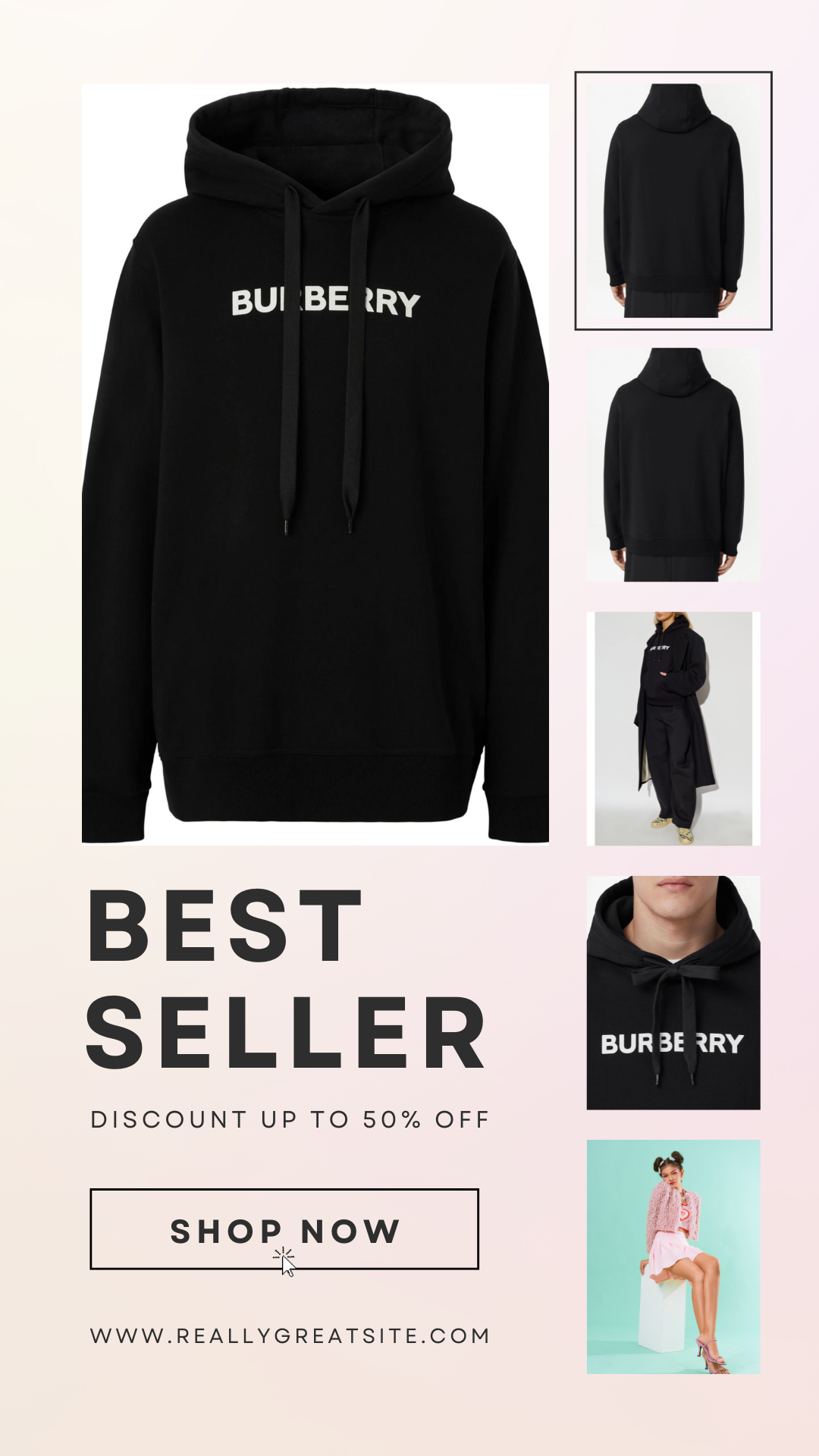 Men's Printed Black Hoodie ( Pack Of 1 )