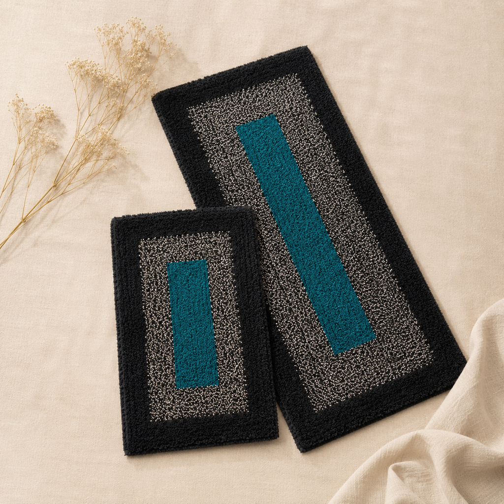2Pcs Cotton Kitchen Mats for Floor Waterproof, Kitchen Runner Carpet for Floor, Rug for Kitchen