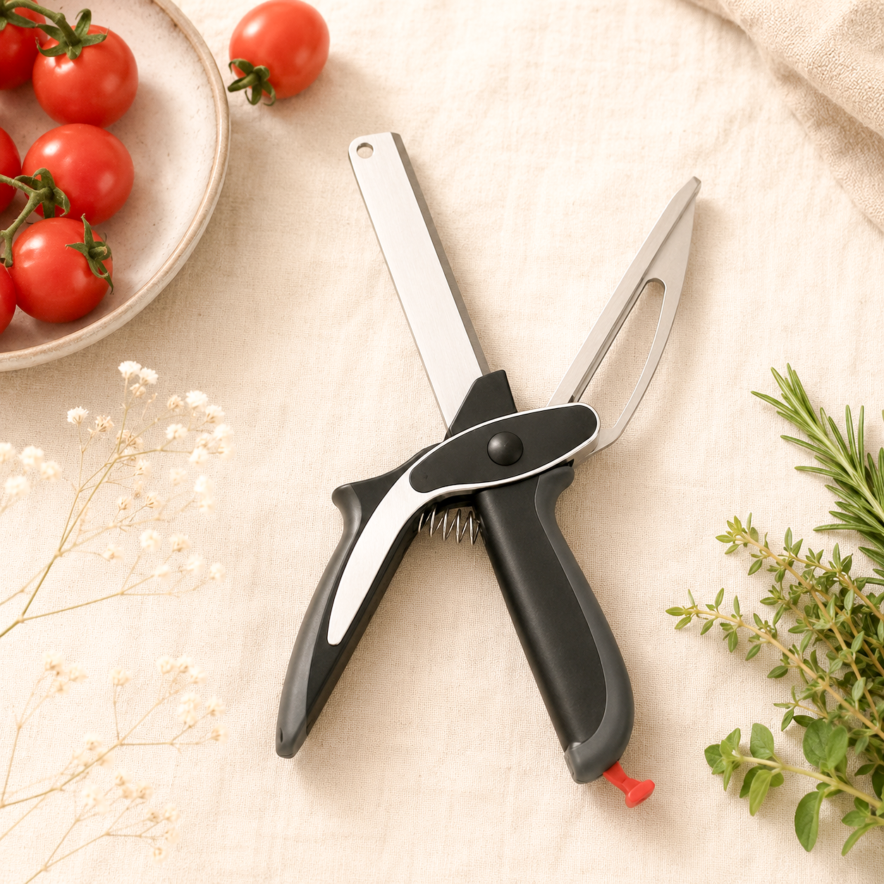 Clever Cutter- 2 in 1 Food Chopper/Slicer/Dicer Vegetable and Fruit Cutter Kitchen/Scissors Knife Board