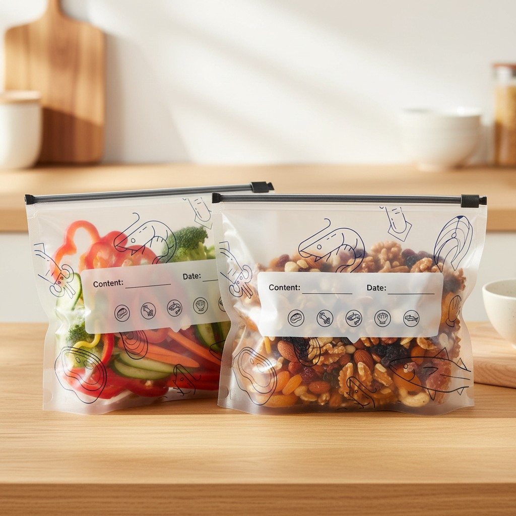 Reusable Foil Zip Lock Vacuum Food Storage Bag(Pack of 20)