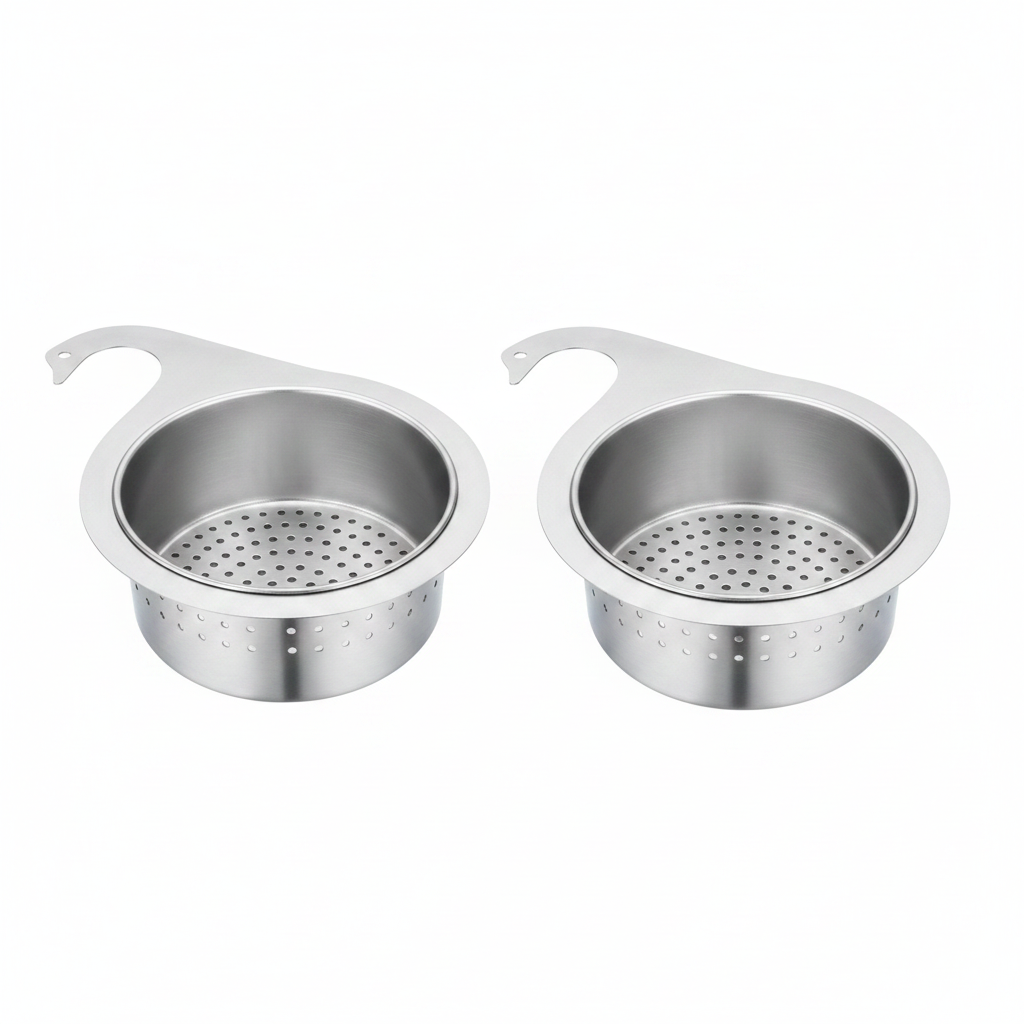 Stainless Steel Swan Sink Strainer Basket(Pack of 2)