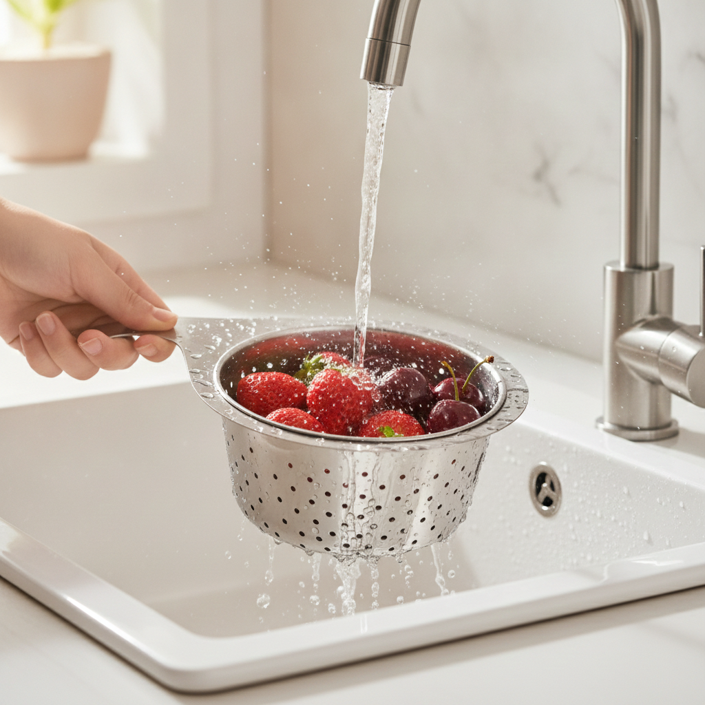 Stainless Steel Swan Sink Strainer Basket(Pack of 2)