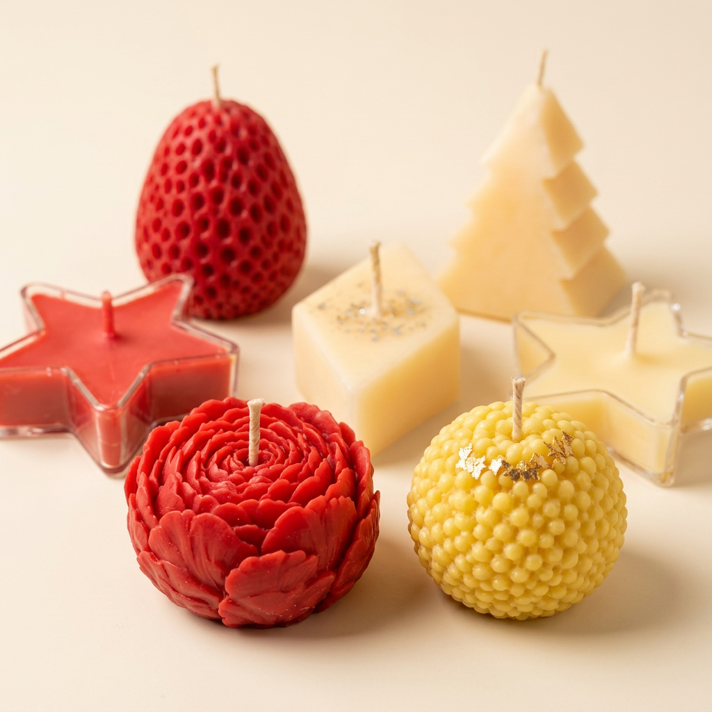 Candle set cream-background detail frame