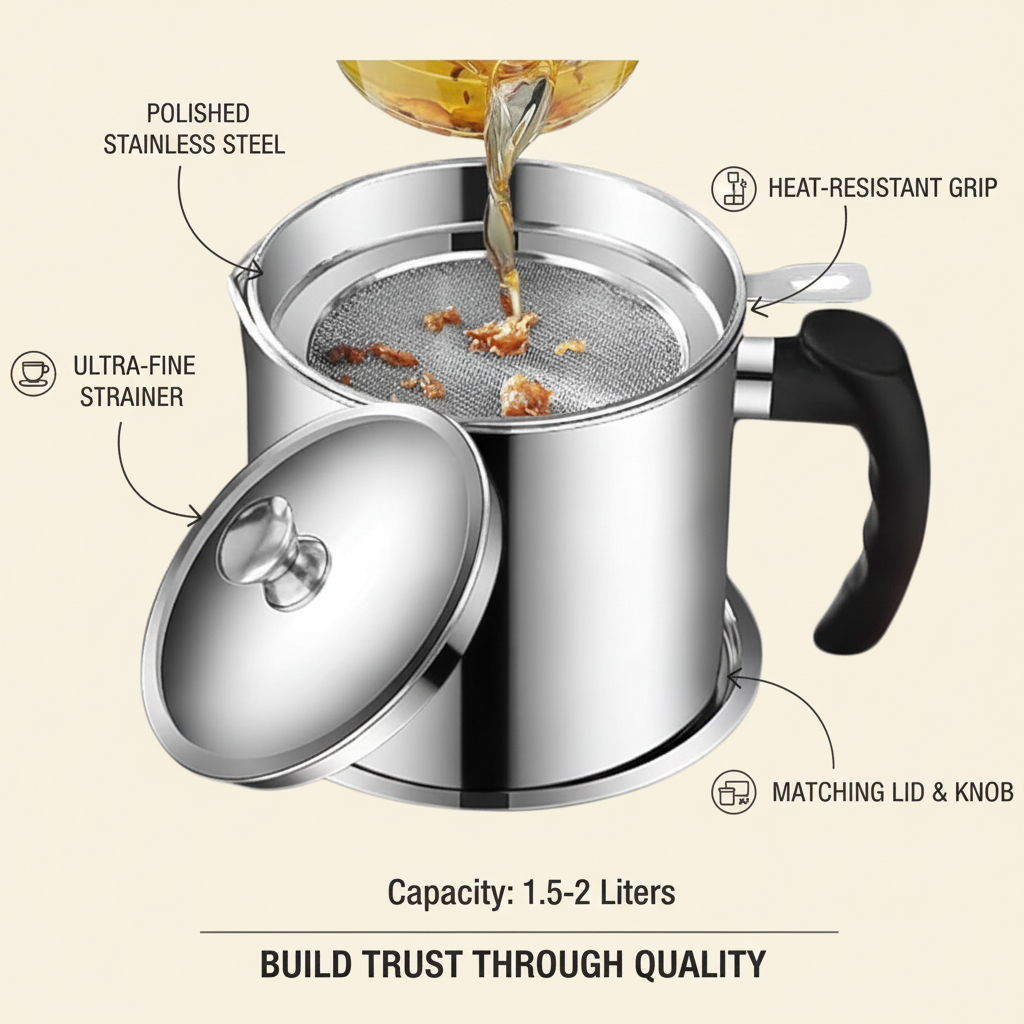 Stainless Steel Oil Filter Pot