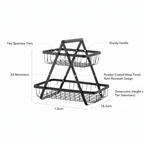 2-Tier Fruit Basket with Handle