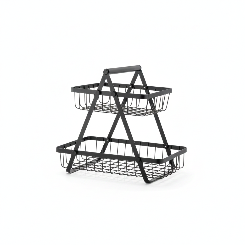 2-Tier Fruit Basket with Handle