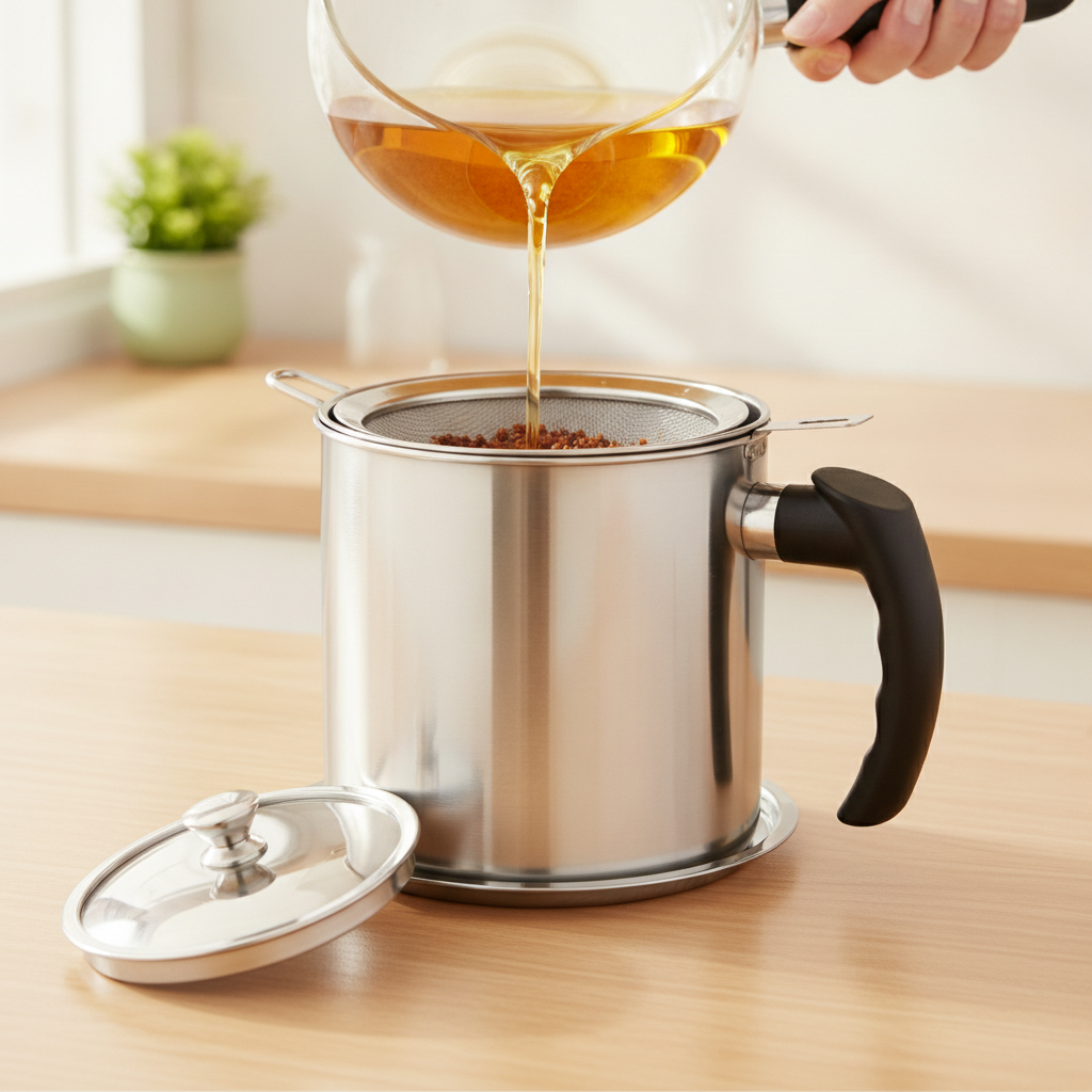 Stainless Steel Oil Filter Pot