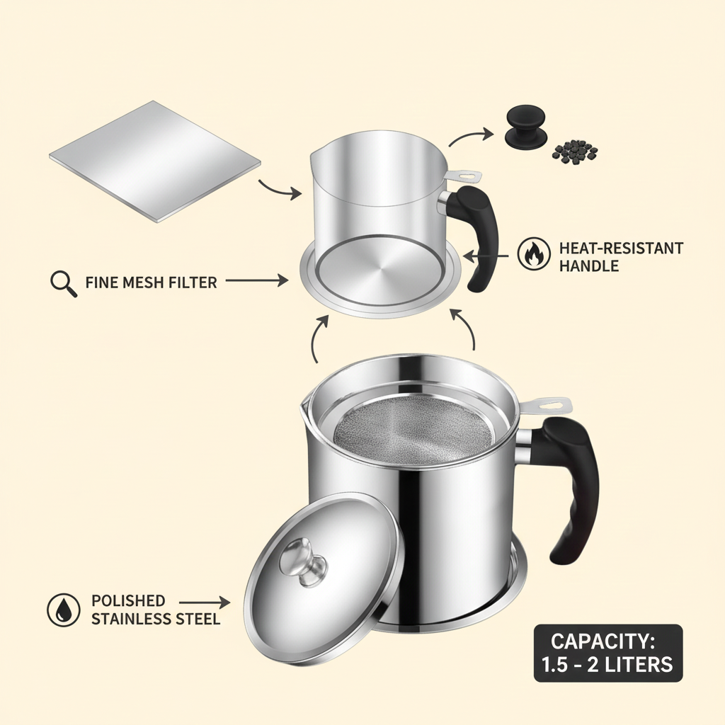 Stainless Steel Oil Filter Pot