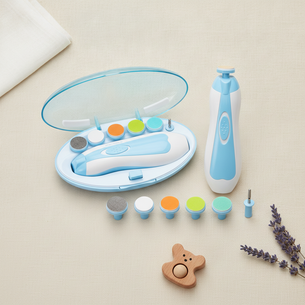 Baby Electric Nail Cutter New Born 0-6 Months with LED Light | Infant Nail File