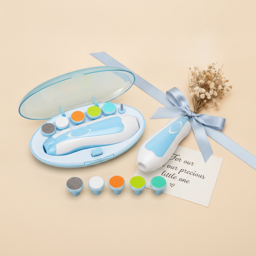 Baby Electric Nail Cutter New Born 0-6 Months with LED Light | Infant Nail File