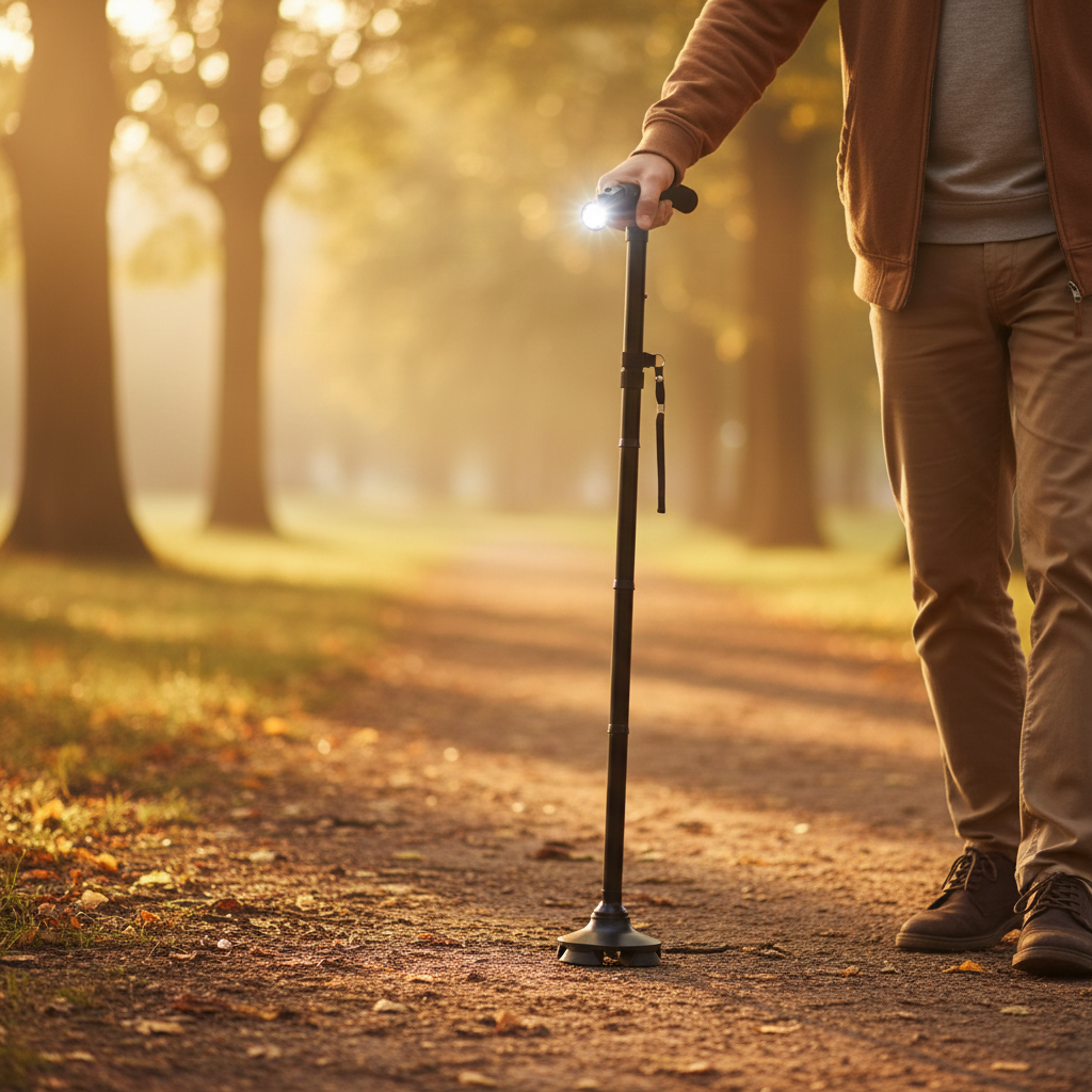 Walking Stick Collapsible with Led Light