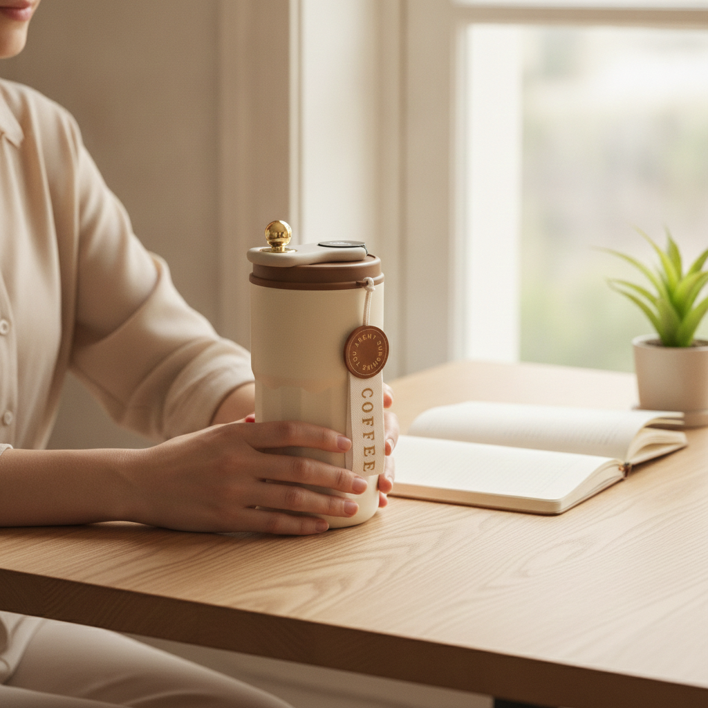 Stainless Steel Hot and Cold Vacuum Insulated Temperature Display Coffee Mug