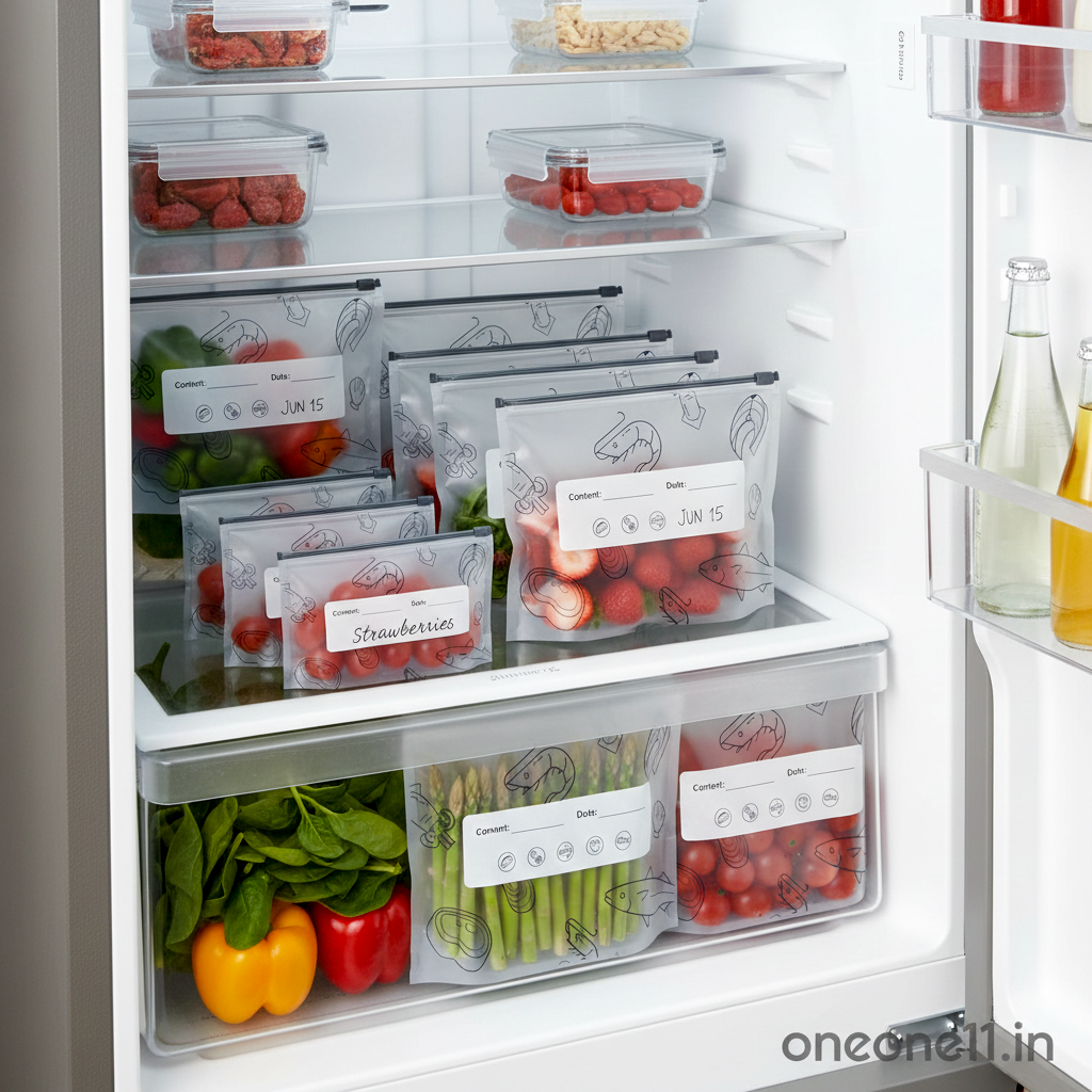 Reusable Foil Zip Lock Vacuum Food Storage Bag(Pack of 20)