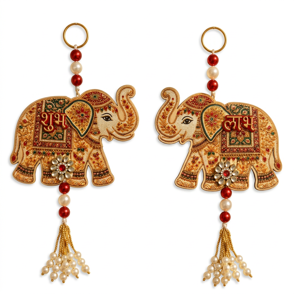 Elephant Shubh Labh set white-background hero